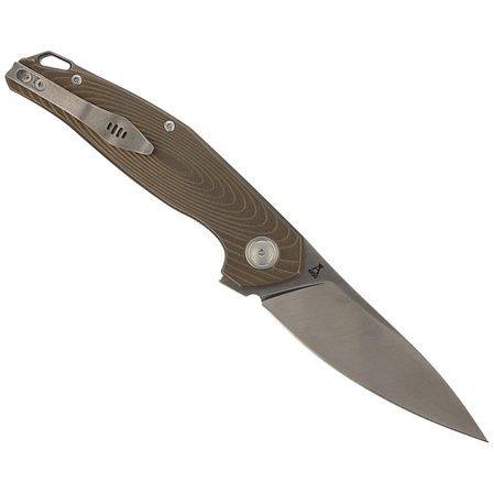 MKM Goccia Knife Bronze Stonewashed Titanium, Satin M390 by Jens Ansø (MKGC-TBR)
