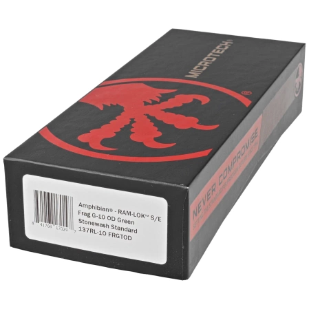 Nóż składany Microtech Amphibian Ram-Lok S/E Frag OD Green G10, Stonewashed M390MK by Tony Marfione (137RL-10FRGTOD)