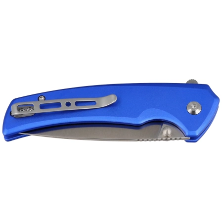 Sencut Serene Bright Blue Aluminium, Satin D2 knife (S21022B-4)