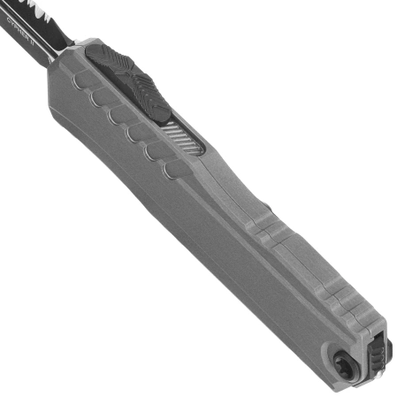 Nóż automatyczny OTF Microtech Cypher II D/E Natural Clear Aluminium, Black M390MK F/S by Deryk Munroe and Tony Marfione (1242-3NC)