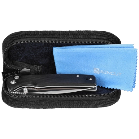 Sencut Sachse Black G10, Satin 9Cr18MoV knife (S21007-5)