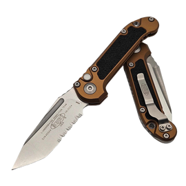 Microtech LUDT Gen III T/E Automatic Knife Tan Aluminum, Stonewashed P/S M390MK by Tony Marfione (1136-11TA)