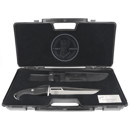 Nóż Extrema Ratio K1 Dobermann XXV Limited Edition 062/250 Black Aluminum, Satin N690 (04.1000.0105/XXV/SE)