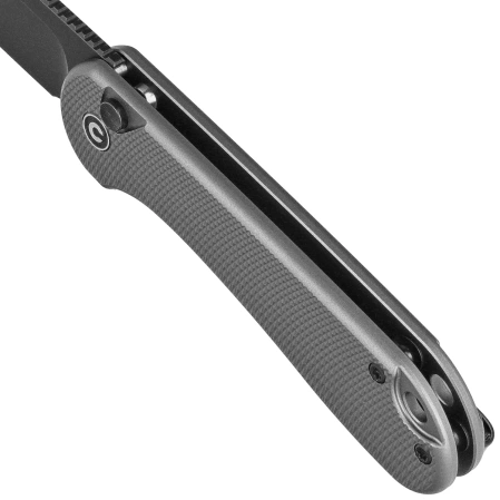 Civivi Button Lock Elementum II Knife Gray Aluminum, Black Stonewashed Nitro-V (C18062PD-1)