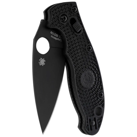 Spyderco Manix 2 Lightweight Black Blade PlainEdge Knife (C101PBBK2)