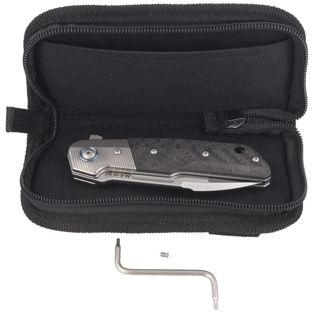 Nóż składany MKM Clap Carbon Fiber, Satin M390 by Bob Terzuola (MK LS01-CT)