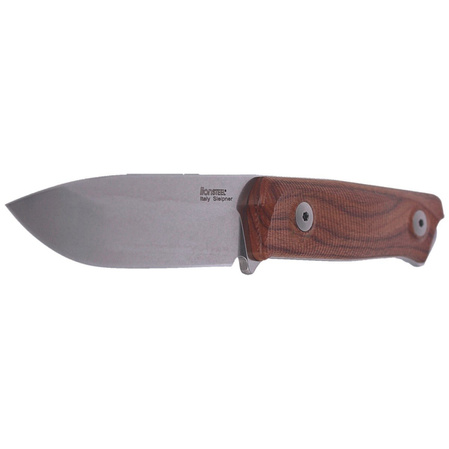 LionSteel Bushcraft Knife Santos Wood, Stone Washed Sleipner by Molletta (B41 ST)