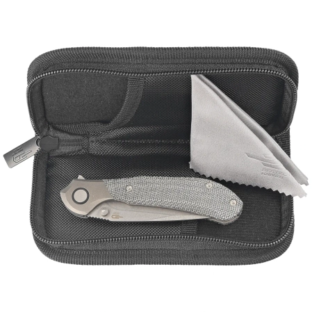 Nóż składany Bestech Constellation Grey Titanium/Black Micarta, Dark Bead Blasted/Stonewashed MagnaCut by Munko Knives (BT2501A)