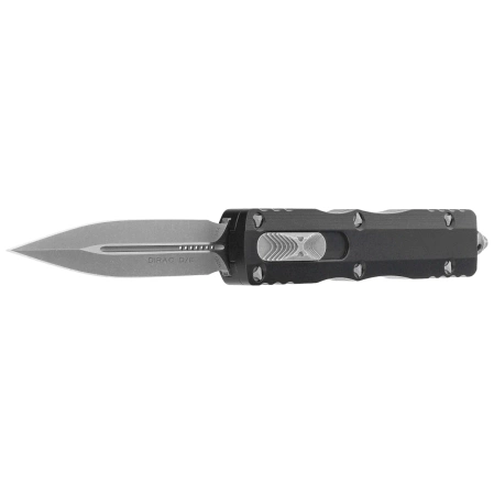 Microtech Dirac D/E OTF Knife Black Aluminum, Apocalyptic M390 by Tony Marfione (225-10AP)