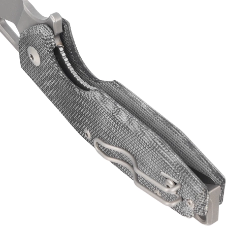 Nóż składany FOX Yaru Black Micarta, Acid Stonewashed M398 by Jesper Voxnæs (FX-527LI MB)