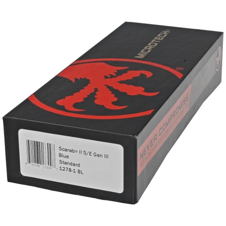 Nóż automatyczny OTF Microtech Scarab II Gen III S/E Blue Aluminium, Black M390MK by Tony Marfione (1278-1BL)