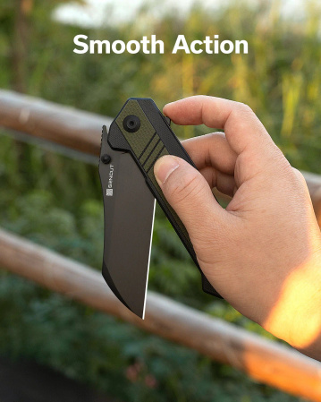 Nóż składany Sencut Draxor Green/Black G10, Black 9Cr18MoV (S24035-2)