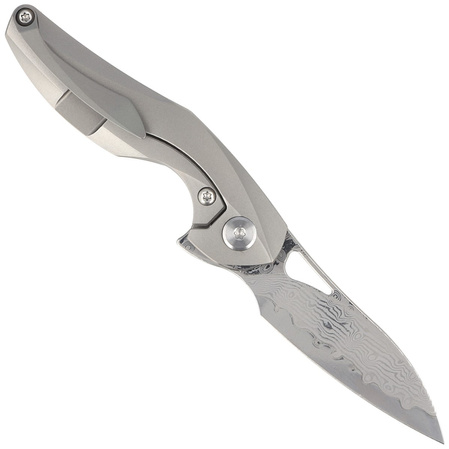 Nóż na szyję Bestech The Reticulan Grey Titanium, Damascus by Elijah Isham (BT1810G)