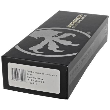 Nóż automatyczny OTF Microtech Combat Troodon Gen III Interceptor Signature Black Aluminium, Tactical M390MK by Tony Marfione (1217-1TS)