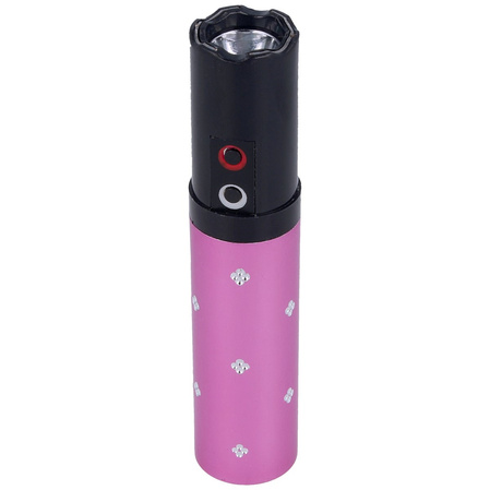 Paralyseur 2 million V lipstick stun gun with flashlight, Pink (1202-PK)