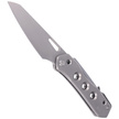 WE Knife Vision R Gray Titanium, Silver Bead Blasted CPM 20CV by Snecx Tan (WE21031-1)