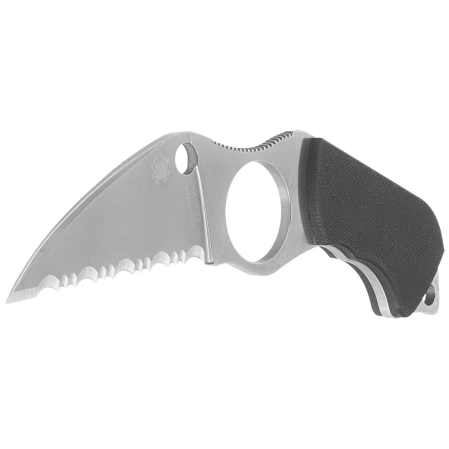 Spyderco Swick 6 Small Black G10 Knife, Satin LC200N by Sal Glesser (FB14S6)