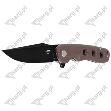Bestech Arctic Brown G10, Black Stonewashed D2 knife (BG33D-2)
