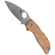 Spyderco Chaparral Birdseye Maple Plain Knife (C152WDP)