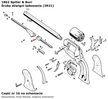Śruba dźwigni ładowania Pietta 1862 Spiller & Burr (3921)