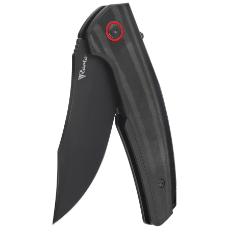 Reate Jack Jr. Knife Black Aluminium, Black DLC S30V (Jack Jr. BKAL DLC RDAL)