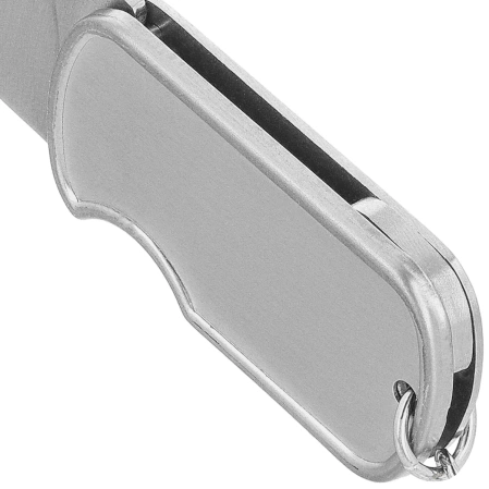 Martinez Albainox Dog Tag Keychain Knife Satin Stainless Steel, Satin 3Cr13Mov (18653)