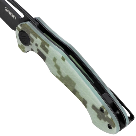 Kubey Dugu Knife Camo G10, Blackwashed 14C28N (KU210L)