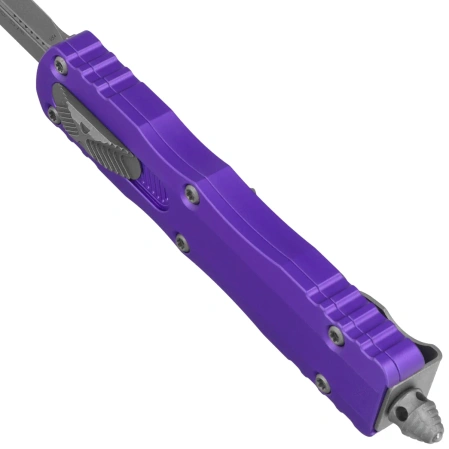 Nóż automatyczny OTF Microtech Dirac D/E Purple Aluminium, Apocalyptic M390 by Tony Marfione (225-10APPU)