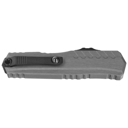 Microtech Cypher II D/E OTF Knife Natural Clear Aluminum, Black P/S M390MK by Deryk Munroe and Tony Marfione (1242-2NC)