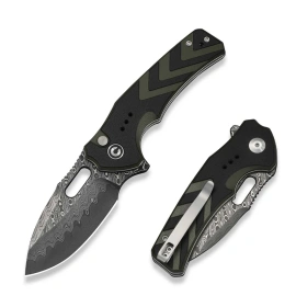 Civivi Vexron Knife Black-Green G10, Damascus (C24066-DS1)