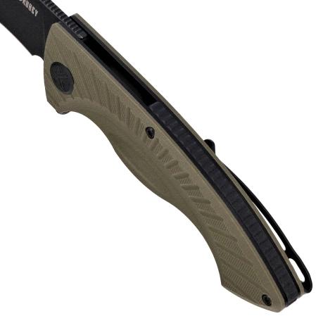 Nóż składany Kubey Timberwolf Green G10, Blackwashed 14C28N (KU208J)