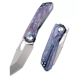 Nóż składany Remette RT-Peregrine Falcon Thunder Lightning Titanium, Hand Grinding Pearlescent M390 (RTT1-T)