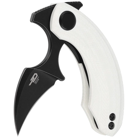 Bestech Strelit White G10, Black Stonewashed 14C28N by Ostap Hel Knife (BG52D)