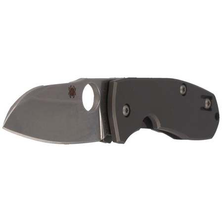 Spyderco Techno 2 Knife Gray Titanium, Stonewashed CTS XHP by Marcin Slysz (C158TIP2)