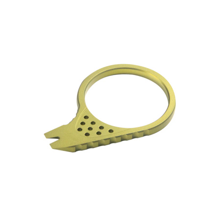 MultiTool Kubey Finger Ring Pry Bar Gold Titanium by Kot Knives (KU410D)