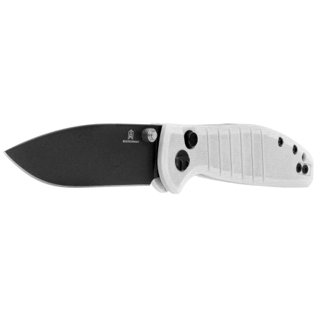 Bestechman Goodboy Jr. Knife White G10, Black PVD D2 by Keanu Alfaro (BMK10I)