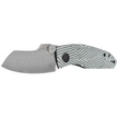 Kubey Knife Monsterdog White/Green G10, Damascus by Dmitry Osarenko (KU337E)