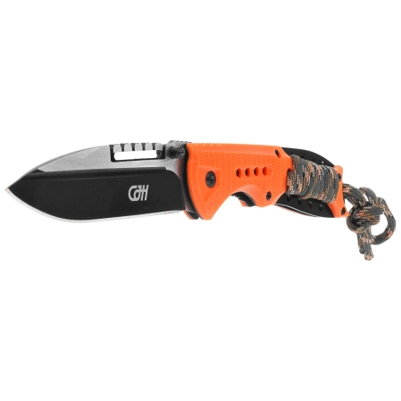 Herbertz CJH Orange Plastic/Paracord Knife, Black 420 (10000356)
