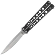 Martinez Albainox Balisong Knife Black Steel, Satin 3Cr13Mov (02213)
