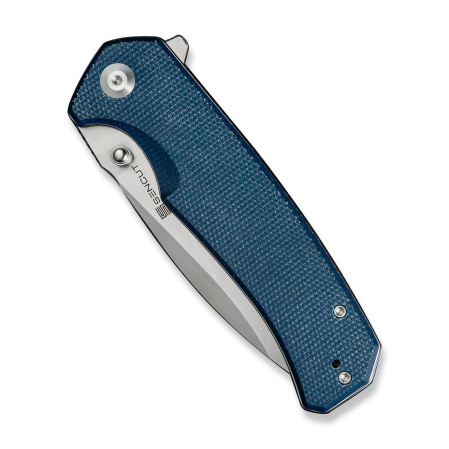 Nóż składany Sencut Skarnax Blue Canvas Micarta, Satin 9Cr18MoV (S24025-3)