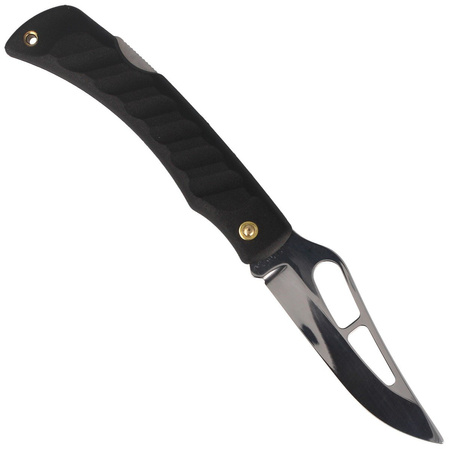 Mikov Crocodile Black ABS Folding Knife, Mirror Finish (243-NH-1/A BLK)