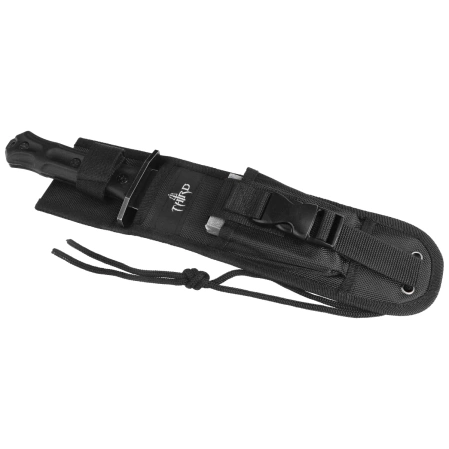 Third Decor Habitat Terminator Black Rubberized ABS, Stonewashed 420 Knife (H0301)