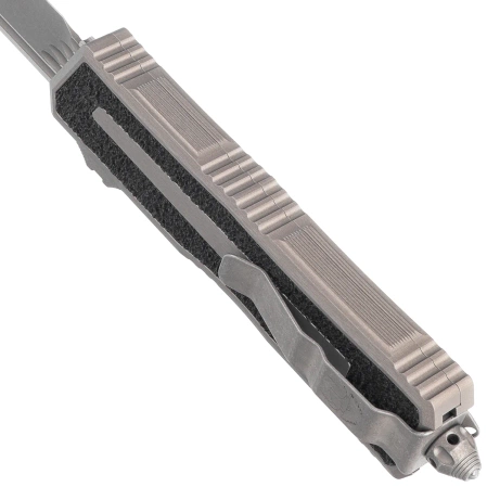 Nóż automatyczny OTF Microtech Scarab II Gen III S/E Natural Clear Aluminium, Apocalyptic M390MK by Tony Marfione (1278-10APNC)