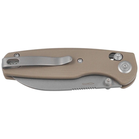 Nóż składany Kubey Breeze Tan G10, Stonewashed 14C28N by Caleb Waltman (KU288C)