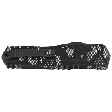 Nóż automatyczny OTF Microtech Cypher II D/E Pixel Camo Aluminium, Pixel Camo M390MK by Deryk Munroe i Tony Marfione (1242-1PXC)