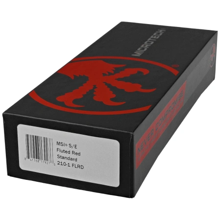 Microtech MSI S/E Knife Fluted Red Aluminum, Black M390MK by Tony Marfione (210-1FLRD)