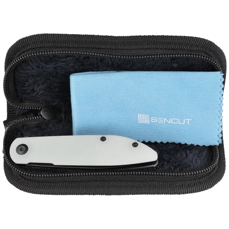 Sencut Bocll II Natural G10, Black Stonewashed D2 by Brad Zinker knife (S22019-2)