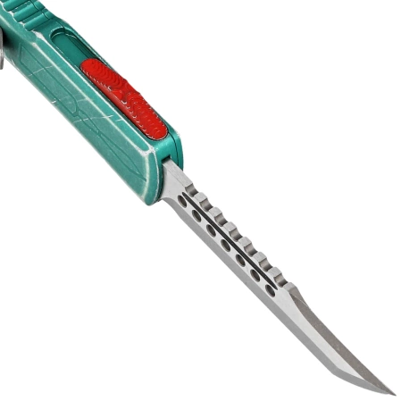 Nóż automatyczny OTF Microtech UTX-70 Hellhound Bounty Hunter Signature Distressed Green Aluminium, Apocalyptic M390 (419-10BH)