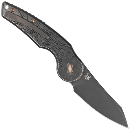 Nóż składany Fox Jupiter Black Titanium, Stonewashed PVD M390 by Denis Simonutti (FX-555 TIBR)