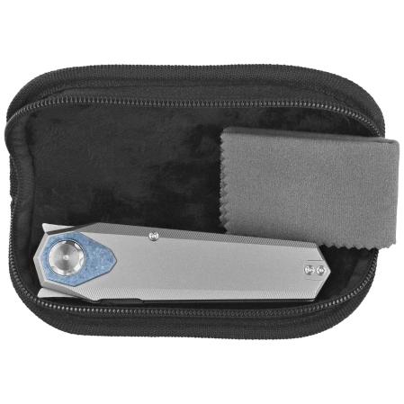 Remette RT-Infinite Power Knife Gray Titanium, Hand Grinding Pearlescent M390 (RTIP-T)